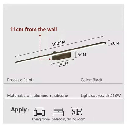 Lampada da parete a LED 40/60/80/100cm.